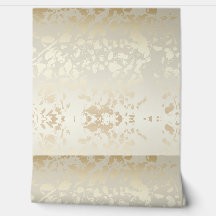 Papel de Parede Floral Bege Neutro Sem Costura