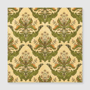 Papel de parede floral clássico: damasco estilizad