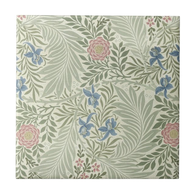 Papel de Parede Floral Larkspur de William Morris (Frente)