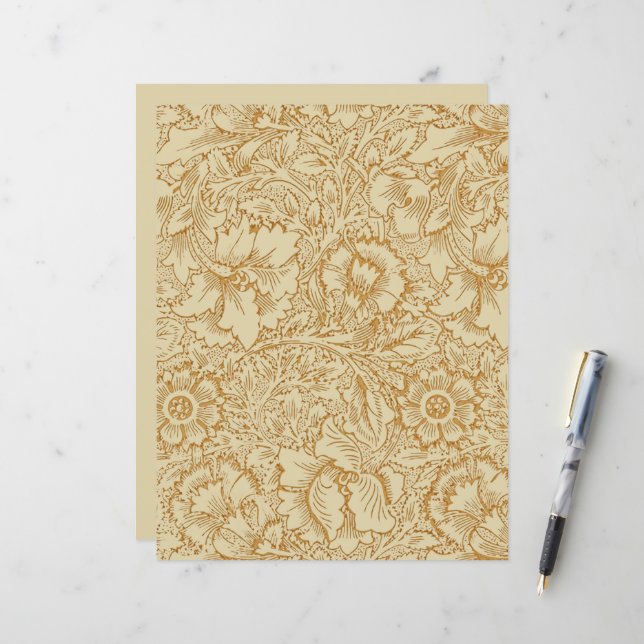 Papel de Parede Floral Papoula de William Morris (Frente/Verso In Situ)