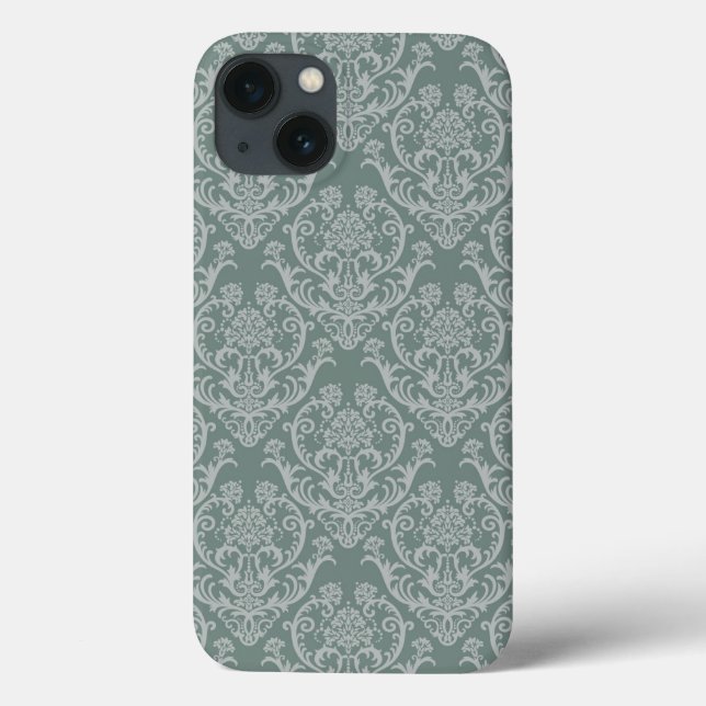 Papel de parede floral verde (Verso)