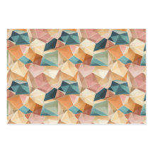 Papel de Parede Geométrico Pastel | Conjunto de Fo