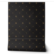 Papel de Parede Geométrico Preto de Luxo para Banh
