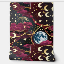 Papel de Parede - Lua Celestial Vermelha