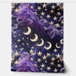 Papel de Parede - Luar Celestial de Luxo em Ámbar 