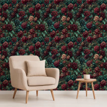 Papel de Parede Maximalista Dourado e Verde Água c