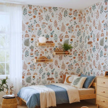 Papel de Parede para Berçário Boho Arco-íris Neutr