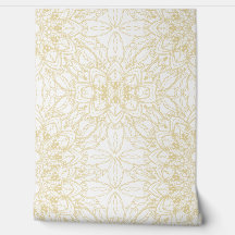 Papel de Parede Sem Costura Mandala Dourada de Lux