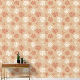 Papel de Parede Silhueta de Leque de Coral Costeir