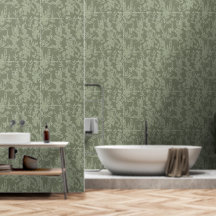 Papel de parede texturizado Flora em verde oliva 