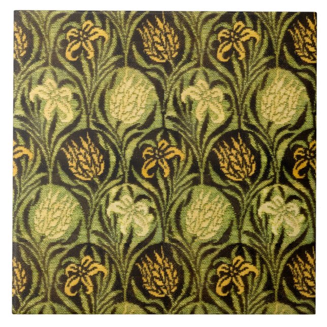 Papel de Parede Tulipa e Lírio Verde de William Mo (Frente)