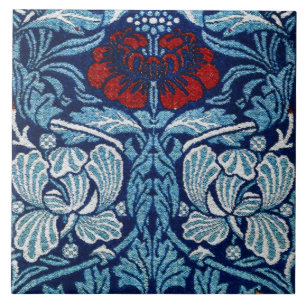 Papel de Parede Tulipa Rosa Azul Marinho William M