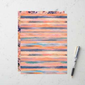 Papel de pasta de cor de pêssego listras de papel