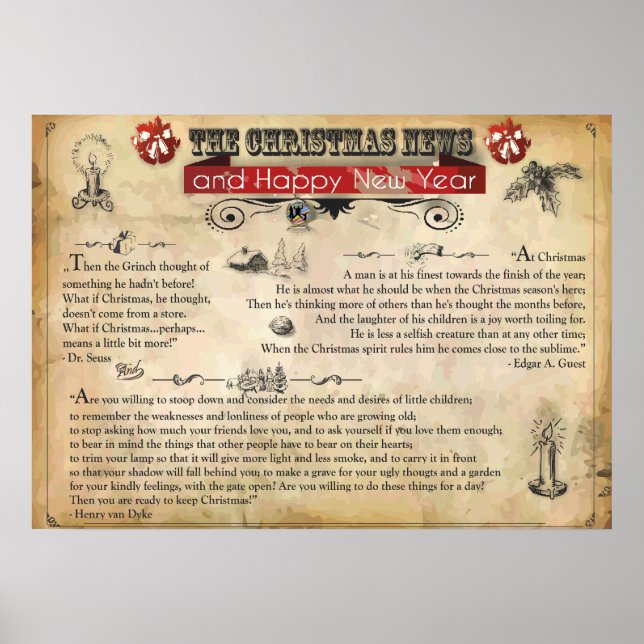 Papel de Poster de Notícias de Natal (Matte) (Frente)