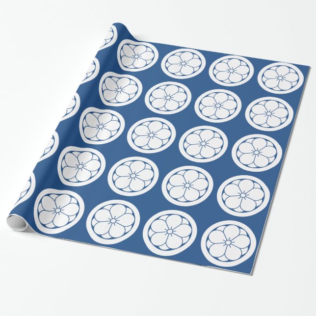 PAPEL DE PRESENTE 丸に八重梅 (Desenrolado)