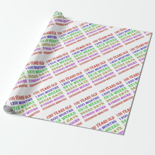 Papel De Presente 100.º Aniversário — Marcos
