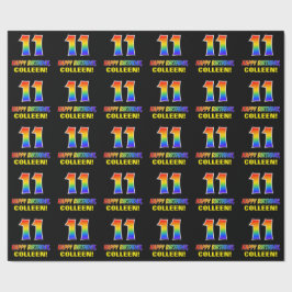 Papel De Presente 11 Aniversário: Negrito, Divertido, Simples, Arco-