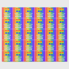 Papel De Presente 11 Aniversário: Padrão Colorido e Divertido do Arc