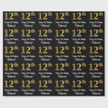 12 Aniversário: Elegante Luxurioso Faux Dourado Lo