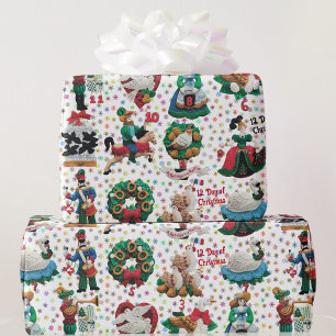 Papel De Presente 12 dias de natal ornamentos feitos à mão