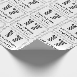 Papel De Presente 17.º aniversário: Art Deco Inspira Estilo "17" + N