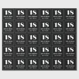 Papel De Presente 18.º aniversário - Art Deco Inspirou "18", Nome