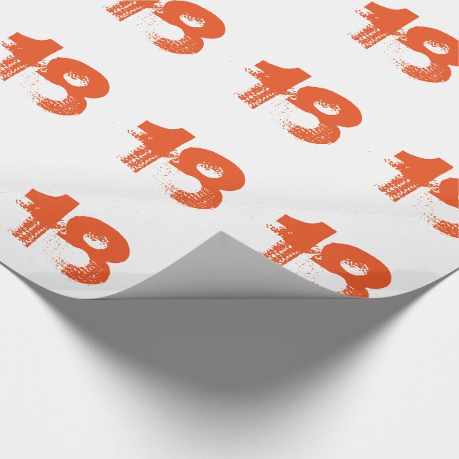 Papel De Presente 18o aniversário para qualquer um, alaranjado no (Ponta)