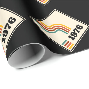 Papel De Presente 1976 Aniversário do Poster vintage Retroativo ou R