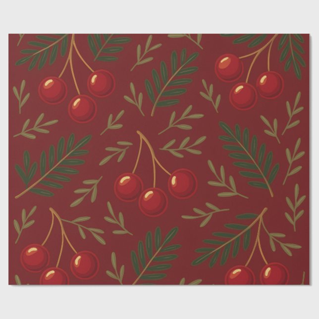 Papel De Presente 🎄 1. Sweet Cherry Holiday Charm Collection (Aberto)