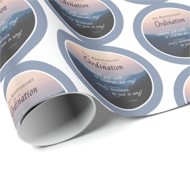 Papel De Presente 1rua Aniversário dos Parabéns de Ordenação (Ponta do rolo)