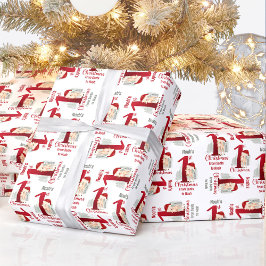 Papel De Presente 1rua de Natal Nome do Veado Santa Chapéu Vermelho