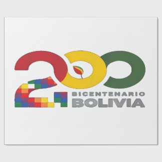 Papel De Presente 200 años bicentenario de Bolivia