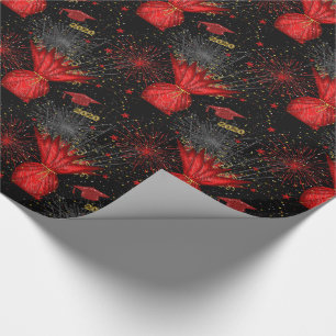 Papel De Presente 2020 Formando Centerole-Red-Black-GIFT WRAP