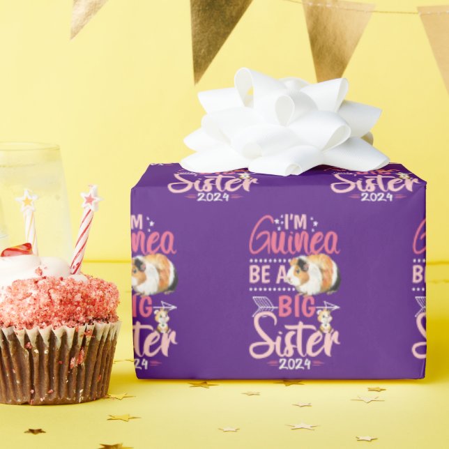 Papel De Presente 2024 Será uma Irmã Grande - Guinheiro (Festa de aniversário)