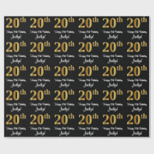 20 Aniversário: Elegante Luxurioso Faux Dourado Lo