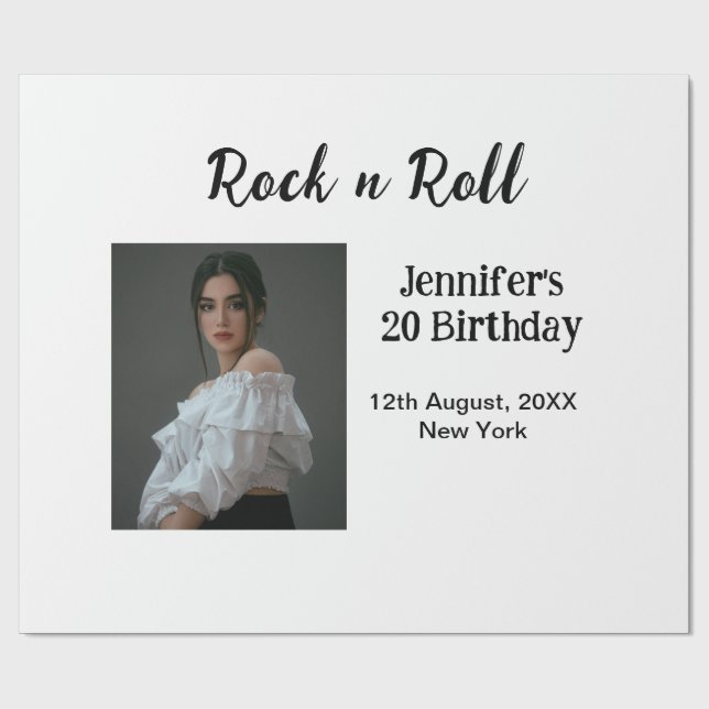 Papel De Presente 20 do Rock n roll (Aberto)