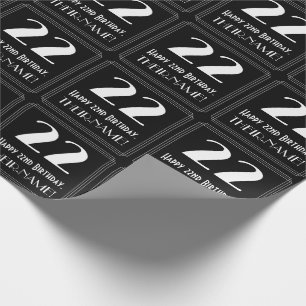 Papel De Presente 22º Aniversário - Art Deco Inspira "22", Nome