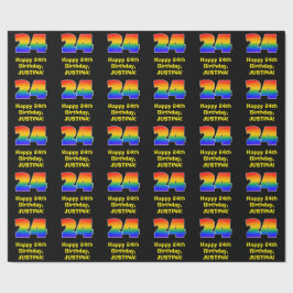 Papel De Presente 24.º aniversário: Divertido e Colorido Arco-Íris I