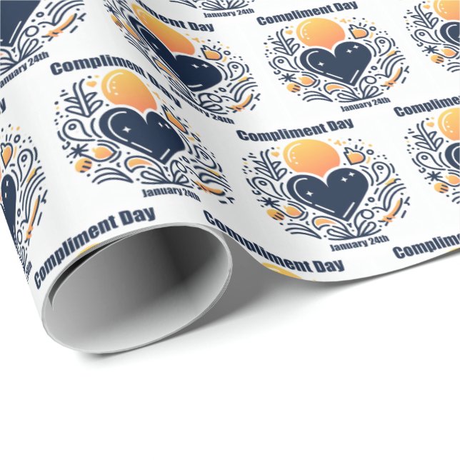 Papel De Presente 24 de janeiro - Dia do Cumprimento (Ponta do rolo)