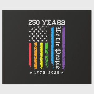 Papel De Presente 250 Anos de Aniversário de 250 anos EUA LGBT Pr