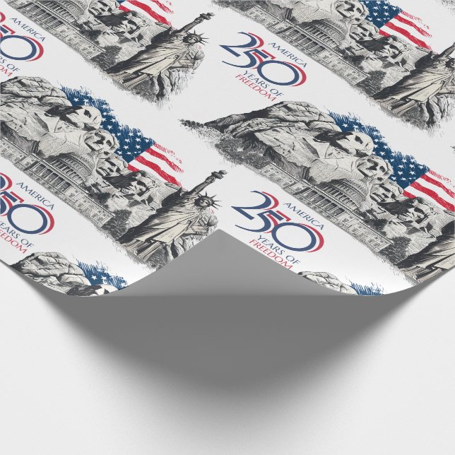 Papel De Presente 250 years of Freedom USA Independence (Ponta)