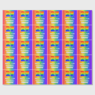 Papel De Presente 27º aniversário: Padrão Divertido e Colorido do Ar