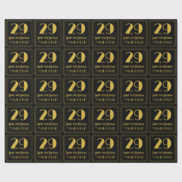 Papel De Presente 29º aniversário ~ Arte Deco Inspirou "29", nome