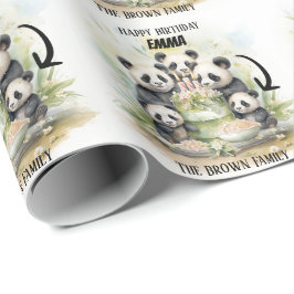 Papel De Presente 2 Pais 3 Crianças - Aniversário da Família Waterco