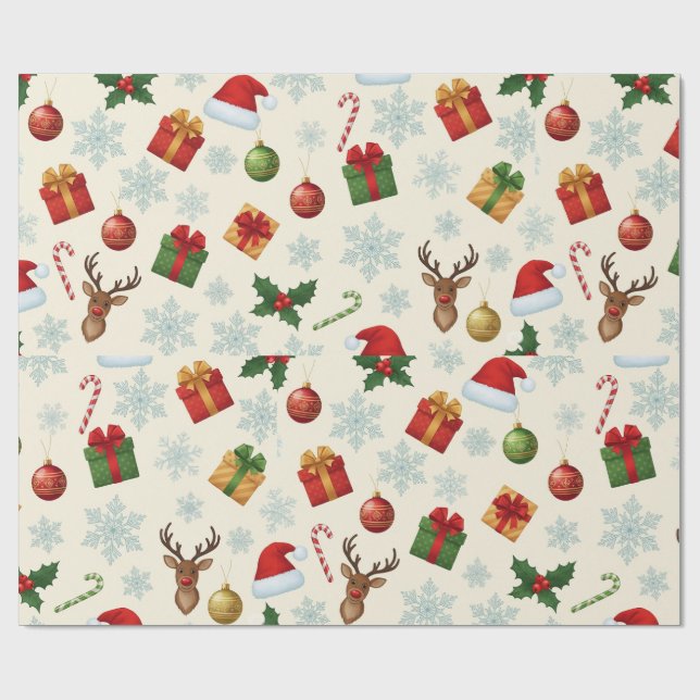Papel De Presente 30 inches x 6 feet Wrapping Paper, Matte Wrapping  (Aberto)