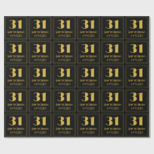 Papel De Presente 31º Aniversário ~ Art Deco Inspirou "31", Nome