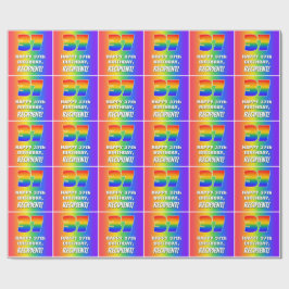 Papel De Presente 37º aniversário: Padrão Divertido e Colorido do Ar