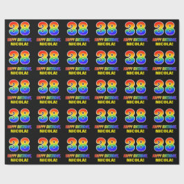 Papel De Presente 38º aniversário: Negrito, Divertido, Simples, Arco