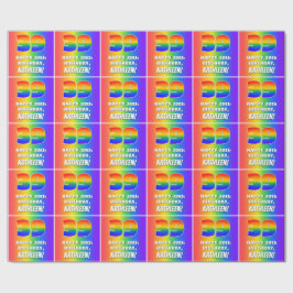 Papel De Presente 39º aniversário: Padrão Divertido e Colorido do Ar