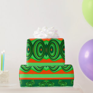 Papel De Presente ~ 3D Fracasso Verde Vermelho ~ Natal